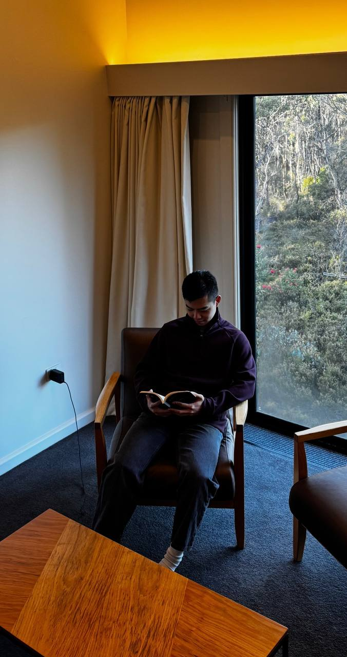 Jonathan - reading a book